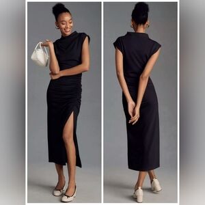 🖤 Anthropologie, Maya: Chic Cowl Neck Adaptive Midi Dress – Black – Size M
